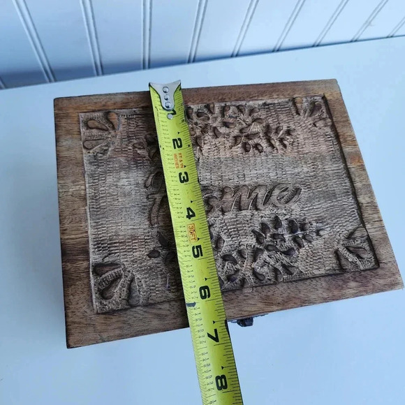 Wooden Box Home Picture Trinket Jewlery Storage Box 9"x7"×4" - Picture 4 of 8